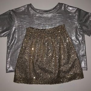 Gold Sequence Skirt